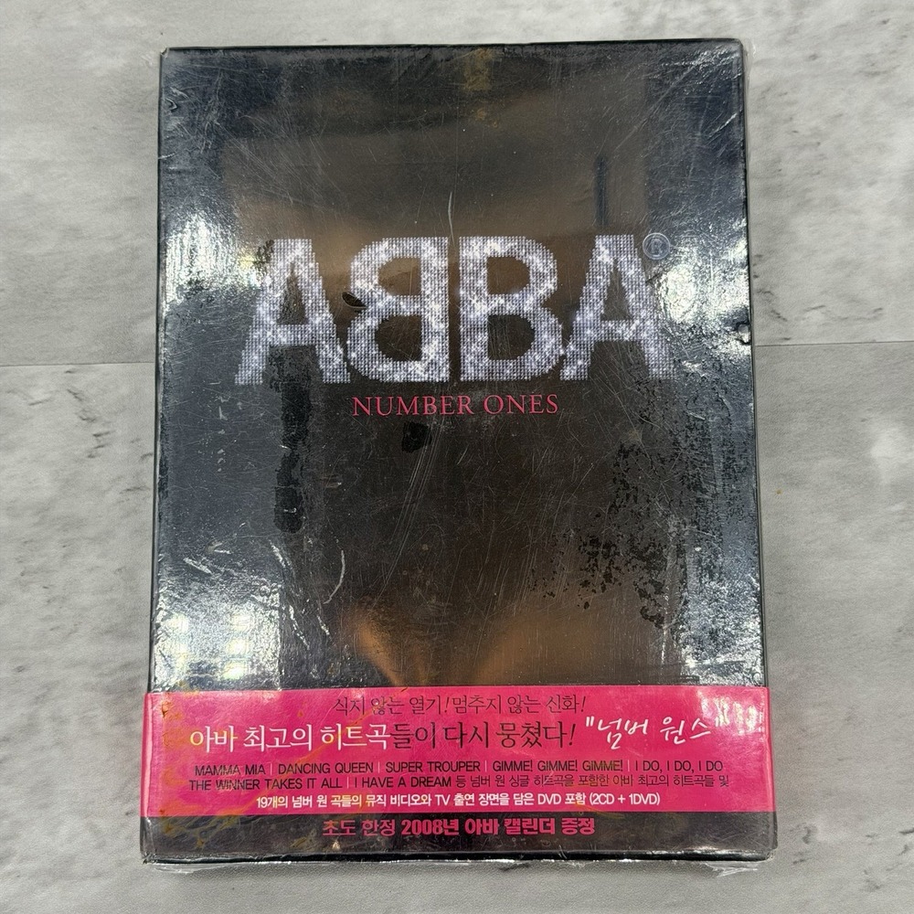 Rare!! ABBA Number Ones 2CD's & 1DVD Greatest Hits 2008 Korean Promo Obi/sticker